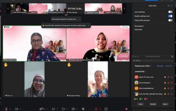 Tampilan pertemuan daring peserta UMKM perempuan dalam program PFpreneur Pertamina yang diikuti ribuan peserta dari berbagai daerah di Indonesia