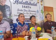 Pengurus PWI Kalsel mengikuti halalbihalal dan doa bersama di sekretariat PWI