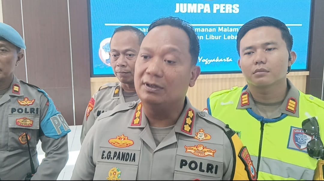 Kapolresta Yogyakarta Kombes Pol Eva Guna Pandia saat konferensi pers kasus kekerasan anak di daycare Yogyakarta
