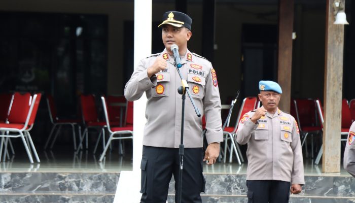 Kapolres Tanah Laut Tekankan Syukur, Disiplin, dan Kesiapsiagaan Karhutla Saat Apel Pagi