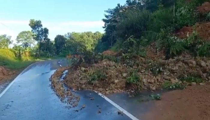 Longsor Terjang Jatigede Sumedang, Akses Jalan Lingkar Waduk Terganggu
