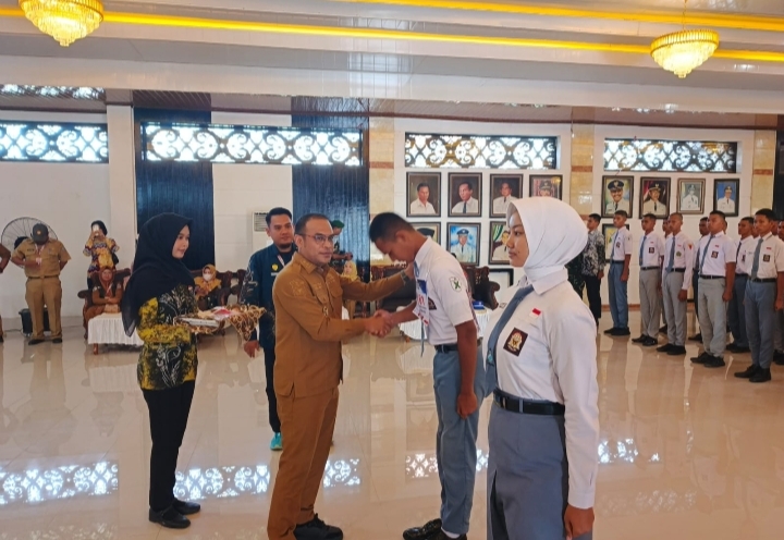Wakil Bupati Kotabaru Syairi Mukhlis membuka seleksi Paskibraka 2026 di Gedung Paris Barantai Kotabaru.