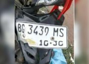Sepeda motor korban kecelakaan tertabrak truk di Palembang Sumatera Selatan