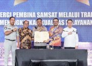 Penandatanganan kerja sama Pertamina Patra Niaga dengan Korlantas Polri dan BPH Migas untuk distribusi BBM subsidi tepat sasaran