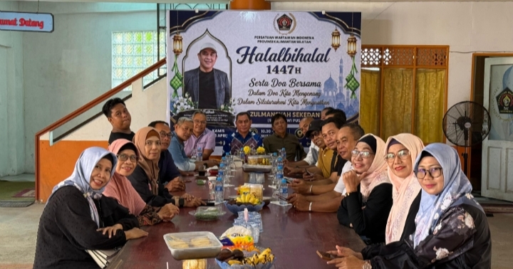 Kegiatan halalbihalal PWI Kalimantan Selatan bersama pengurus dan anggota di Banjarmasin