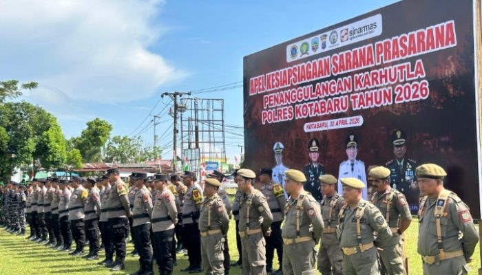 Polres Kotabaru Gelar Apel Siaga Karhutla 2026, Libatkan TNI hingga Perusahaan