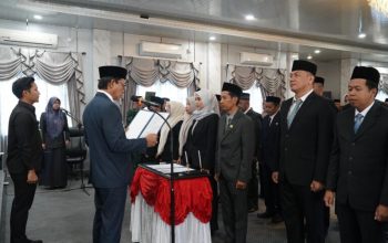 Wakil Bupati Balangan melantik pejabat ASN di lingkungan Pemkab Balangan di Aula Benteng Tundakan