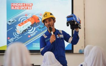 edukasi blind spot mobil tangki pertamina cerdas siswa patra logistik