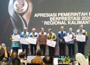 Penyerahan penghargaan Creative Financing Regional Kalimantan kepada Pemerintah Kabupaten Kotabaru dalam ajang Apresiasi Pemerintah Daerah Berprestasi 2026.