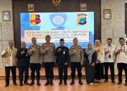 Personel Biro SDM Polda Kalsel dan ASN Pemkab Tabalong berfoto bersama usai kegiatan sosialisasi Assessment Center Polri 2026 di Tabalong.