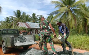 Kodim 1022 Tanah Bumbu Percepat Penyiapan Material Jembatan Garuda