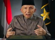 Potret Amien Rais saat menghadiri kegiatan politik di tengah polemik pernyataannya yang dikritik kubu Partai Ummat.