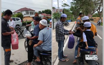 Jumat Berkah, BAPEKIS dan YBM BRI Kuala Kapuas Berbagi Makanan Untuk Warga