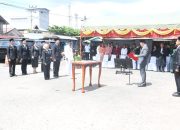 Prosesi pelantikan pejabat OPD di ruang terbuka Kabupaten Pulang Pisau yang menjadi sorotan publik terkait efisiensi anggaran.