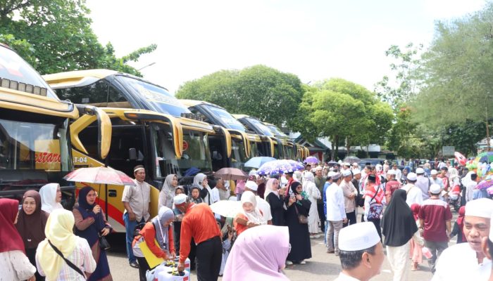 Polres Tabalong Perketat Pengamanan Pelepasan Jemaah Haji Kloter 19