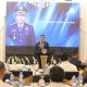Kalapas Batulicin Thoha Yahya Umar Siddiq memberikan sambutan pada acara serah terima jabatan di Batulicin.