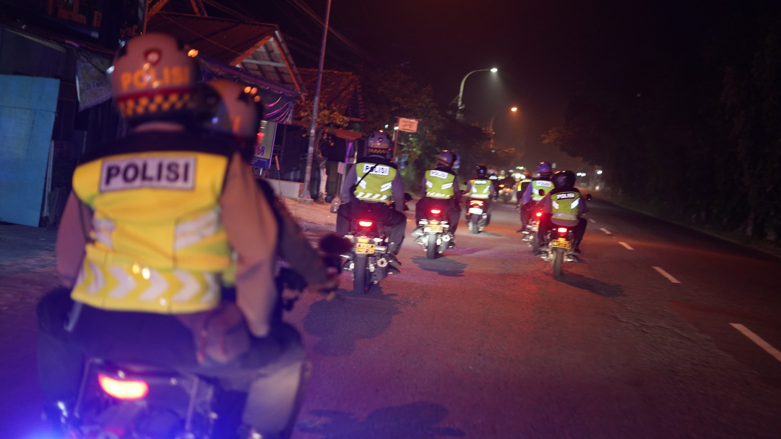 Kapolres Bantul bersama personel gabungan gelar patroli malam di wilayah Bantul.