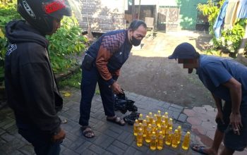 polisi sita miras oplosan sewon bantul barang bukti botol minuman keras ilegal