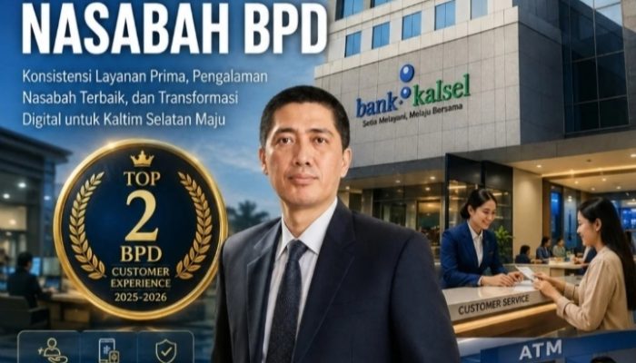 Bank Kalsel Raih Peringkat Dua BPD dengan Pengalaman Nasabah Terbaik
