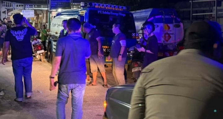 Pria diamankan polisi usai nyaris dihakimi massa di Banjarmasin.