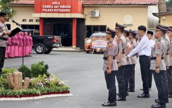 Kapolres Kotabaru Pimpin Sertijab Enam Pejabat Utama dan Kapolsek