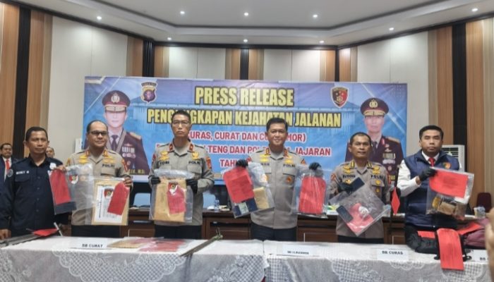 Polda Kalteng Ungkap 121 Kasus Kejahatan Jalanan, 233 Tersangka Diamankan