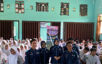 Pelajar SMAN 1 Lampihong mengikuti sosialisasi Putra Putri Pariwisata Balangan 2026.