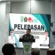 Bupati Balangan, Abdul Hadi, menyampaikan pidato.