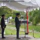 Wabup Balangan memberi hormat dalam upacara peringatan ALRI Divisi IV.