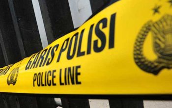 Garis polisi police line di lokasi penemuan jasad perempuan di Banjarbaru.