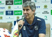 Pelatih Barito Putera Stefano Cugurra berbicara dalam konferensi pers jelang pertandingan Liga 2 melawan Persipal FC