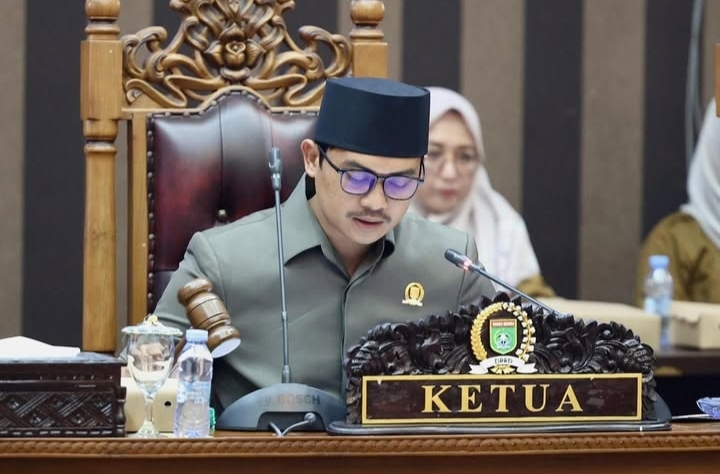 Ketua DPRD Tanah Bumbu Andrean Atma Maulani pimpin rapat paripurna