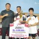 Pasangan Kabag Ren Juara Bulu Tangkis Kapolres Cup