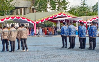 Relawan RPKS berseragam mengikuti apel Hari Lahir Pancasila