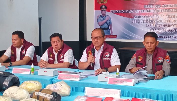Polda Kalsel Sita 12,5 Kg Sabu Selama Operasi Antik Intan 2026