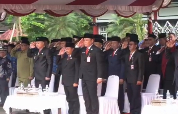 Suasana upacara Hari Lahir Pancasila di Kapuas.