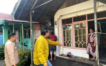 Polisi tunjukkan lokasi rumah korban pengamukan keris di Batola