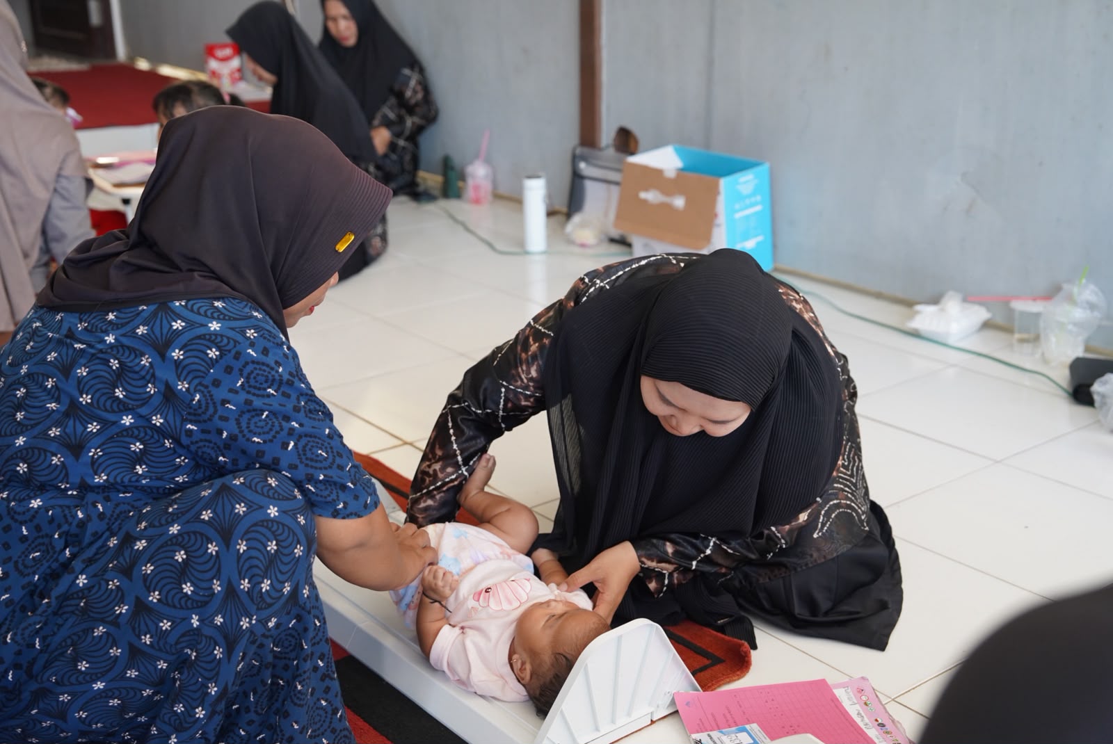 Suasana Posyandu ILP di Desa Mantimin Balangan