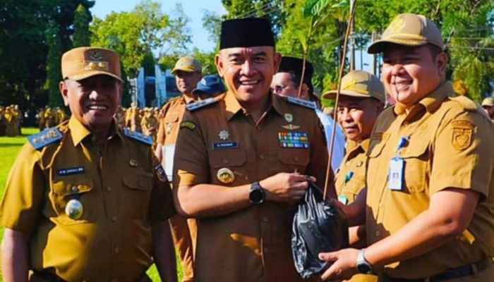Bupati Tanah Laut Serahkan Bibit Pohon Ulin, Desa Karang Rejo Raih Penghargaan