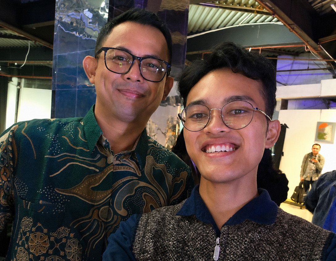 Alfath Flemmo di atas panggung Festival AI Nusantara.