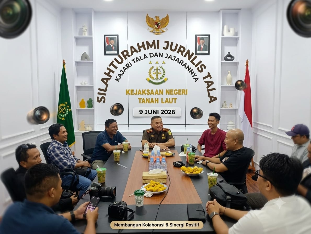 Kajari Tanah Laut ngopi bareng insan pers