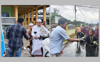YBM BRILiaN dan BAPEKIS BRI Kuala Kapuas Bagikan Nasi Box di Lingkungan Mesjid Nurul Hidayah