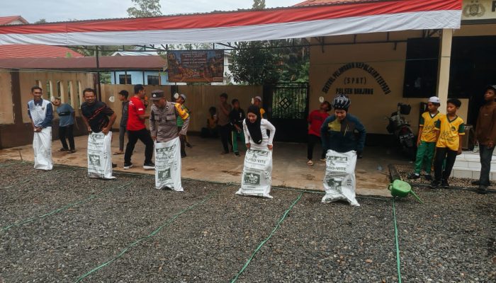Polsek Banjang Gelar Lomba Kelereng-Kerupuk Sambut Bhayangkara, 50 Anak Heboh