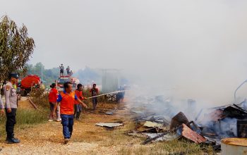 Kebakaran mess karyawan PT BBP di Tabalong.