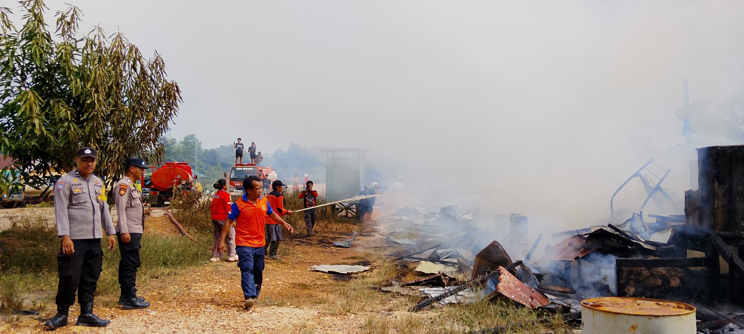 Kebakaran mess karyawan PT BBP di Tabalong.