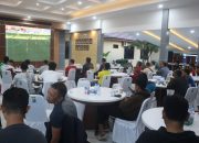 Suasana nobar Piala Dunia di Polres Tanah Bumbu.