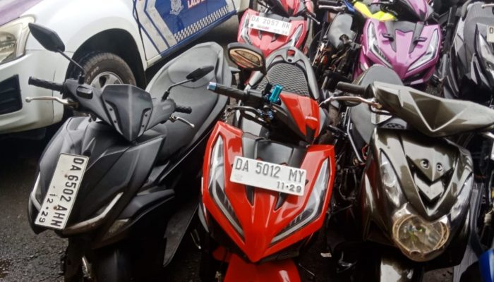 Polresta Banjarmasin Amankan 8 Motor Balap Liar Saat Patroli Dini Hari