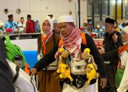 Jemaah haji tiba di Bandara Soekarno-Hatta