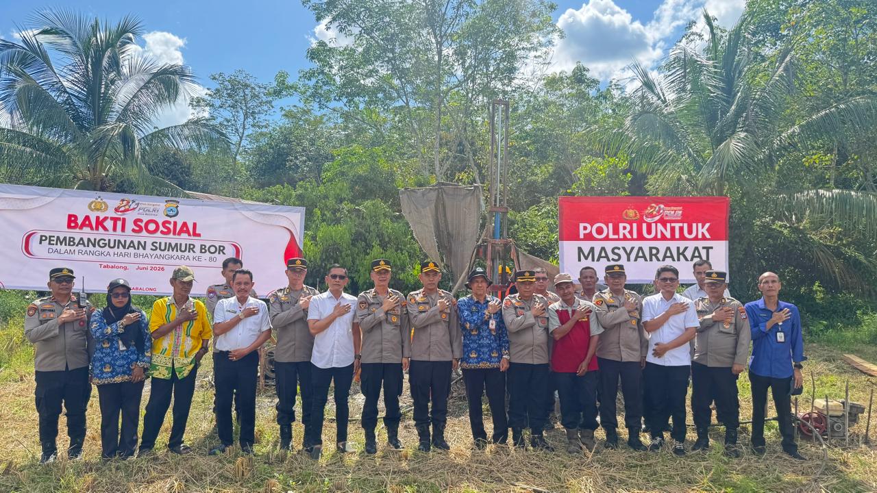 Ground breaking sumur bor Polres Tabalong.