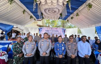 Groundbreaking sumur bor Polres Tanah Bumbu.